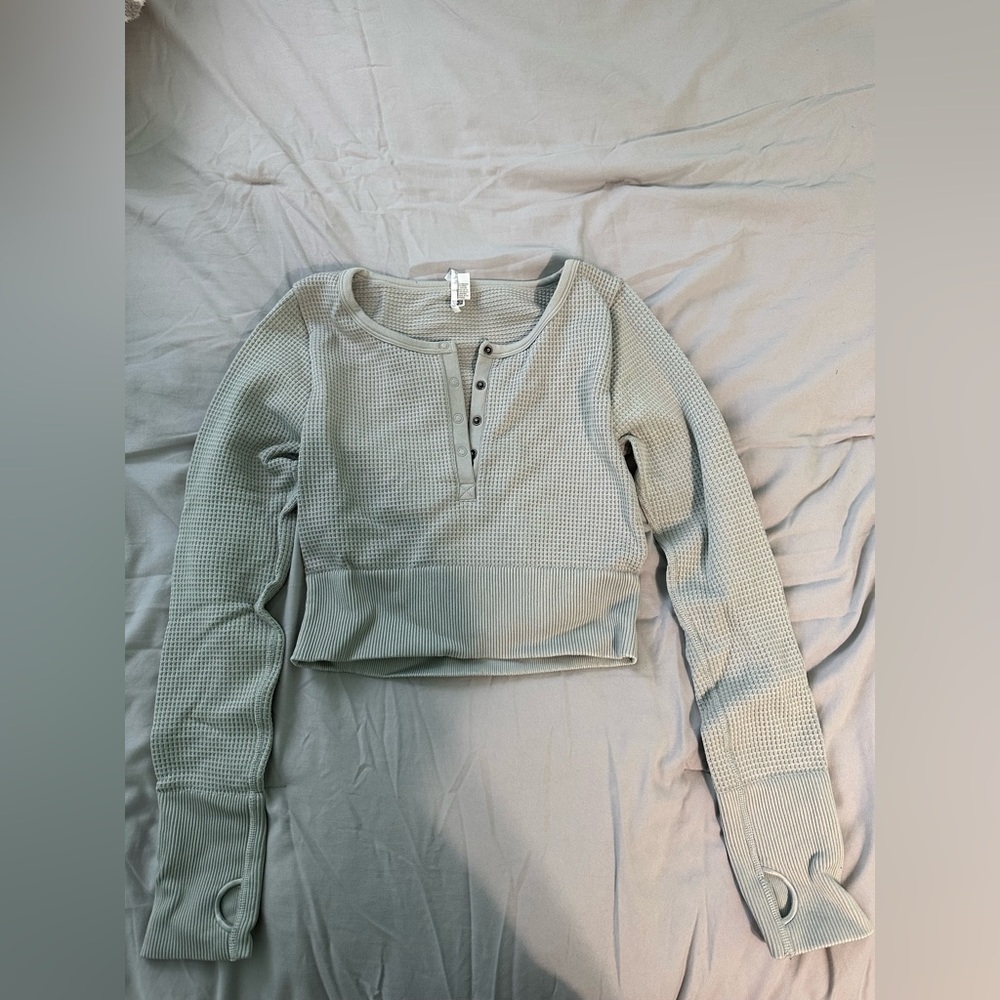 Aerie Offline Long Sleeve Crop Top